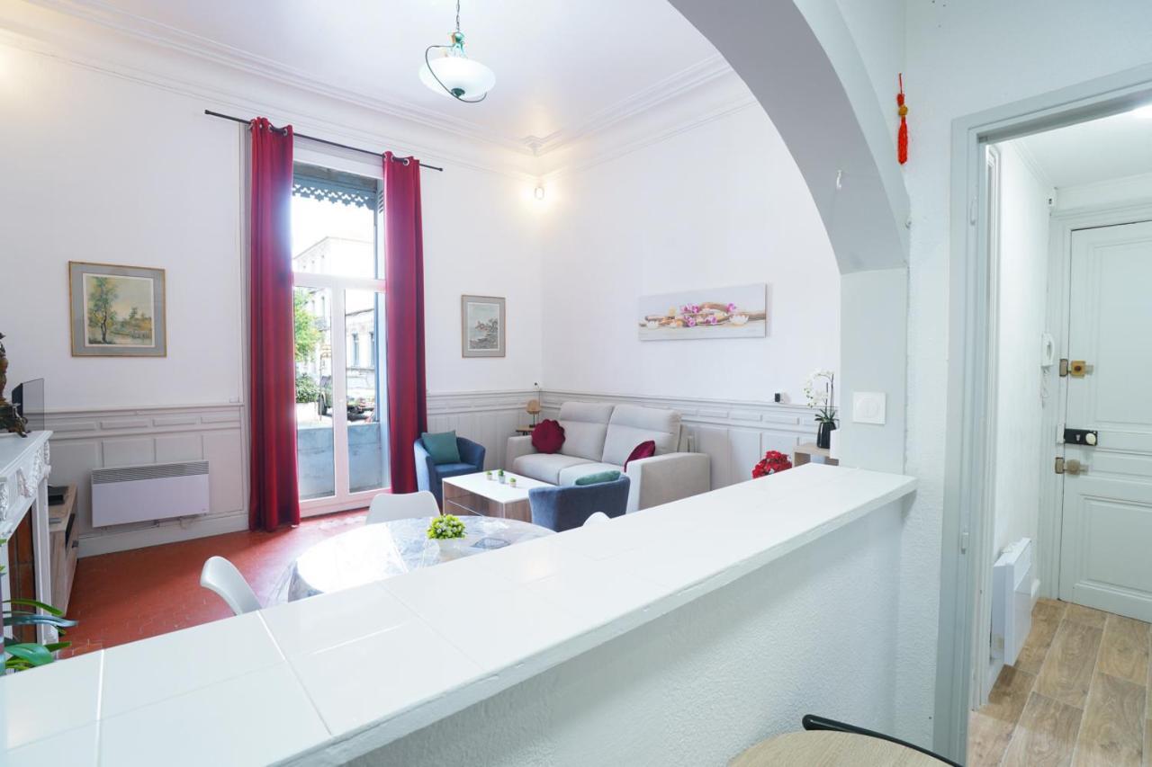 Appartement Du Forum,La Gare, 50 M2 , Climatisation, Garage, Cour Narbonne Eksteriør billede